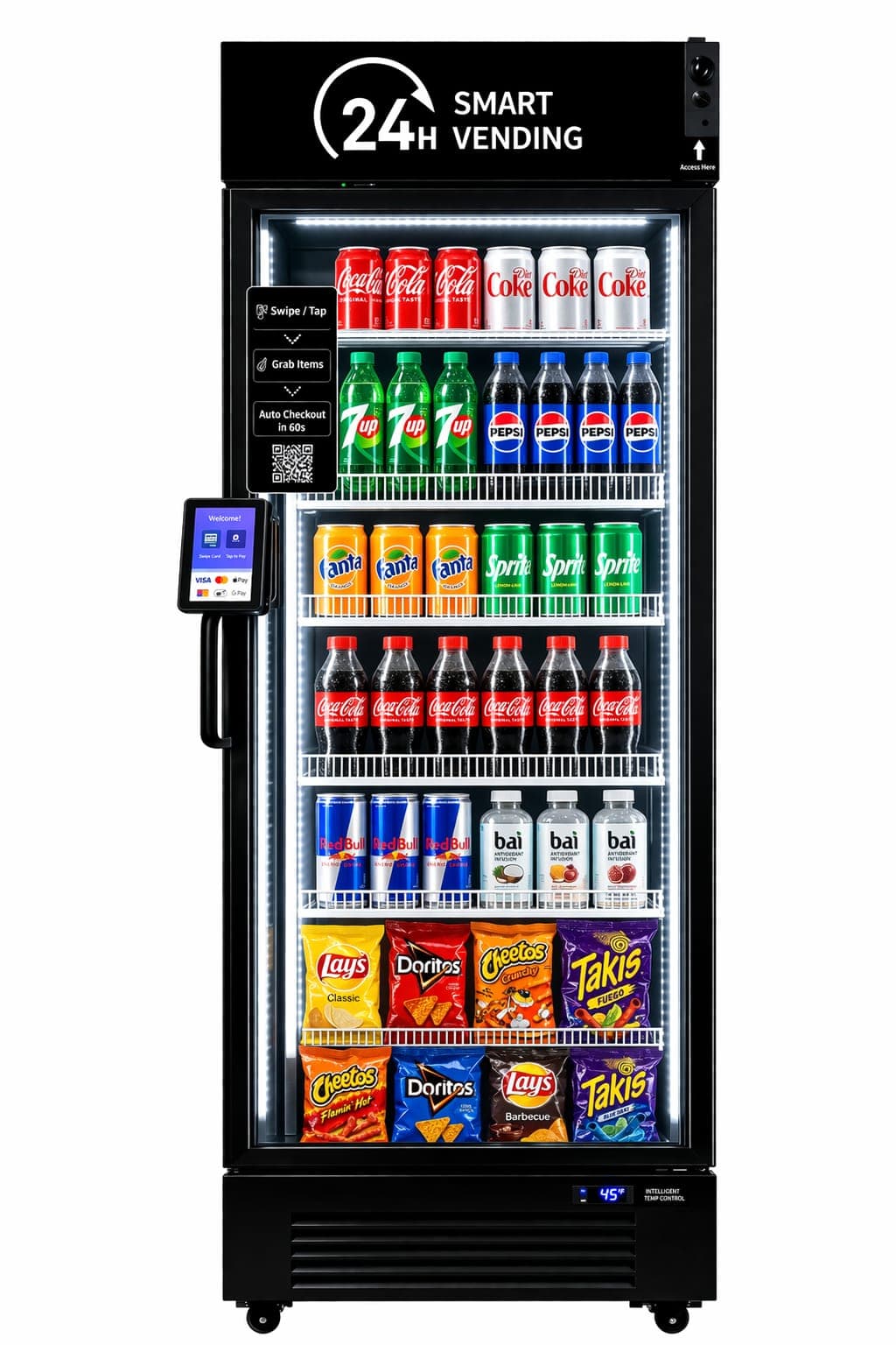 Approved 24-hour smart-vending cooler example